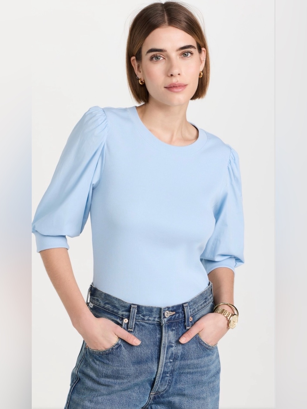 Veronica Beard Jeans Crew Neck Coralee Top S